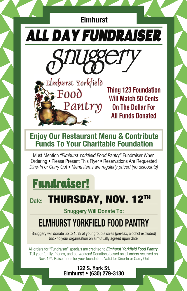 The Snuggery in Elmhurst is hosting an all day fundraiser for the EYFP on Thursday, Nov. 12