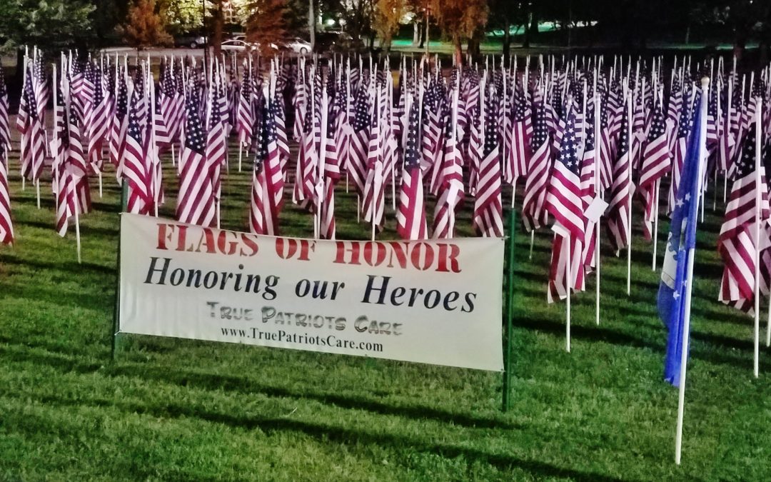 True Patriots Care Displays American Flags in Wilder Park